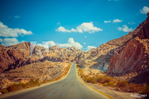 Picture of Road in the desert of Wadi Rum Jordan